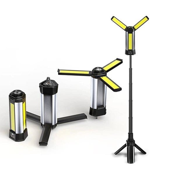 Luz de camping 26 Plegado horizontal de 3 paneles (270° de ajuste de la dirección del haz)