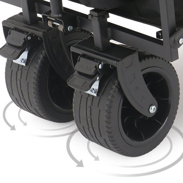360° Rotating Wheels with Foot Brake