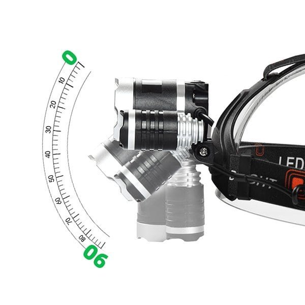 Luz de camping 53 Cabezal giratorio 90
