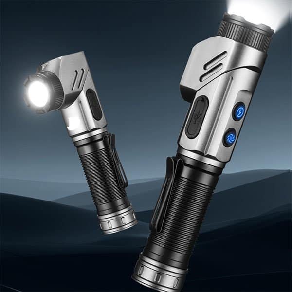 Luz de camping 71 Cabezal giratorio y plegable 90