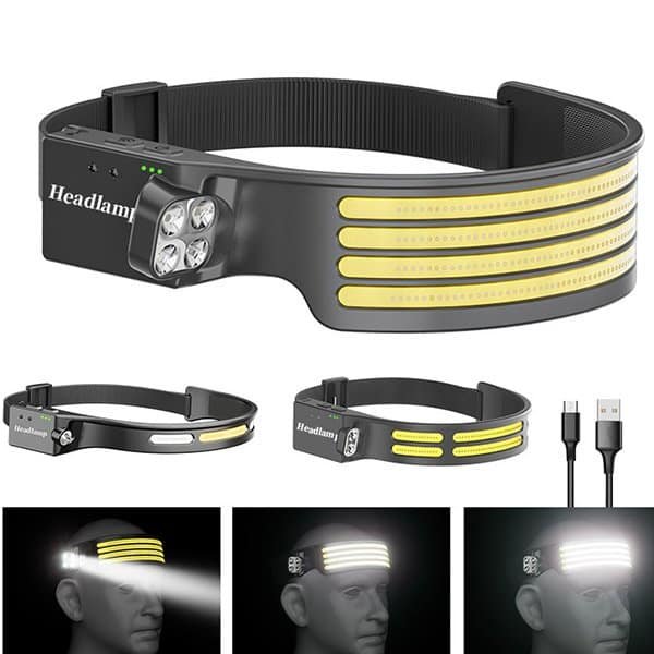 Luz de camping 61 Linterna frontal compacta de doble luz