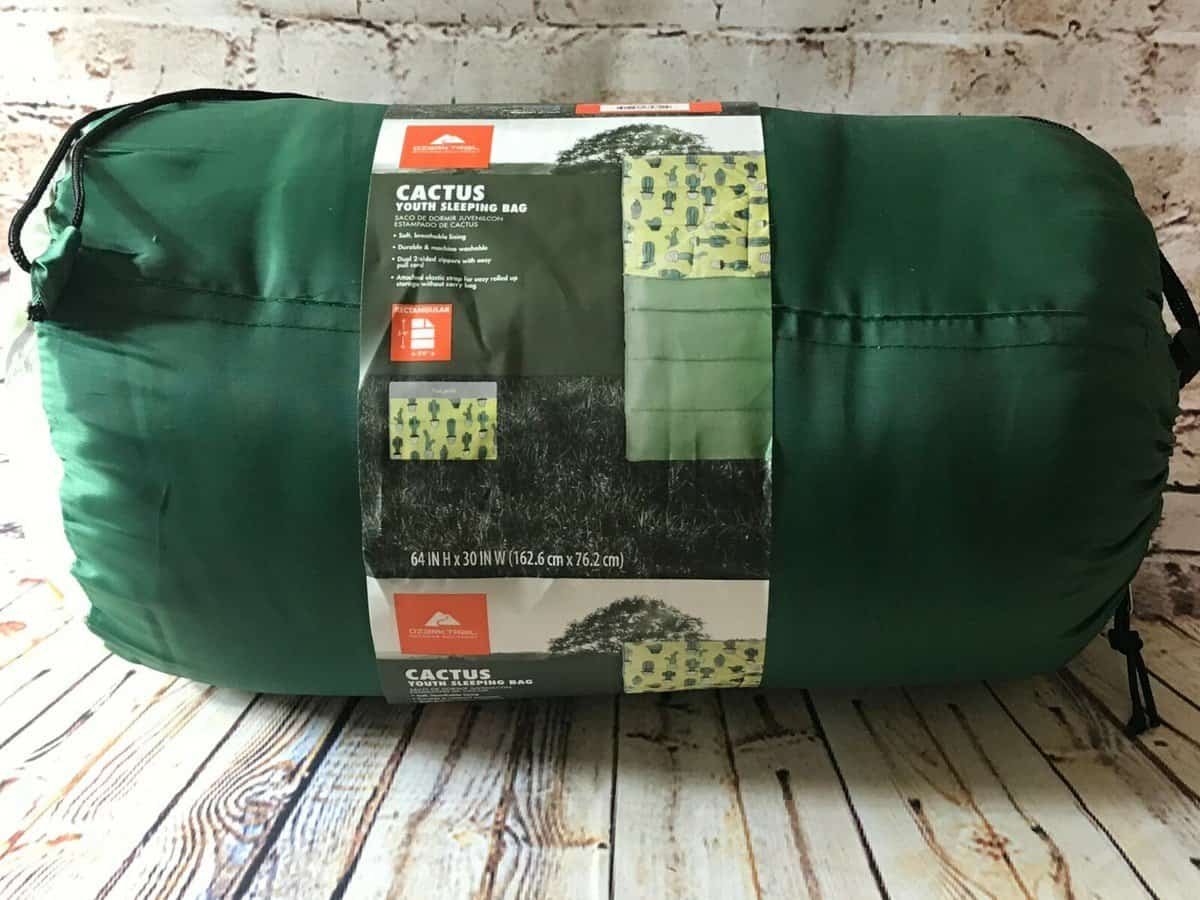 Ozark Trail 64 x 30 Reversible SLEEPING BAG Green Cactus Print
