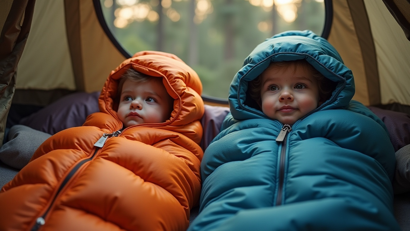 comparison showing proper vs. improper sleeping bag fit for toddlers