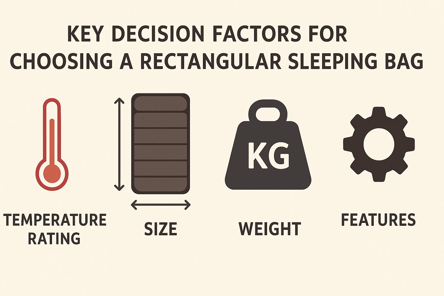 the key decision factors for choosing a rectangular sleeping bag