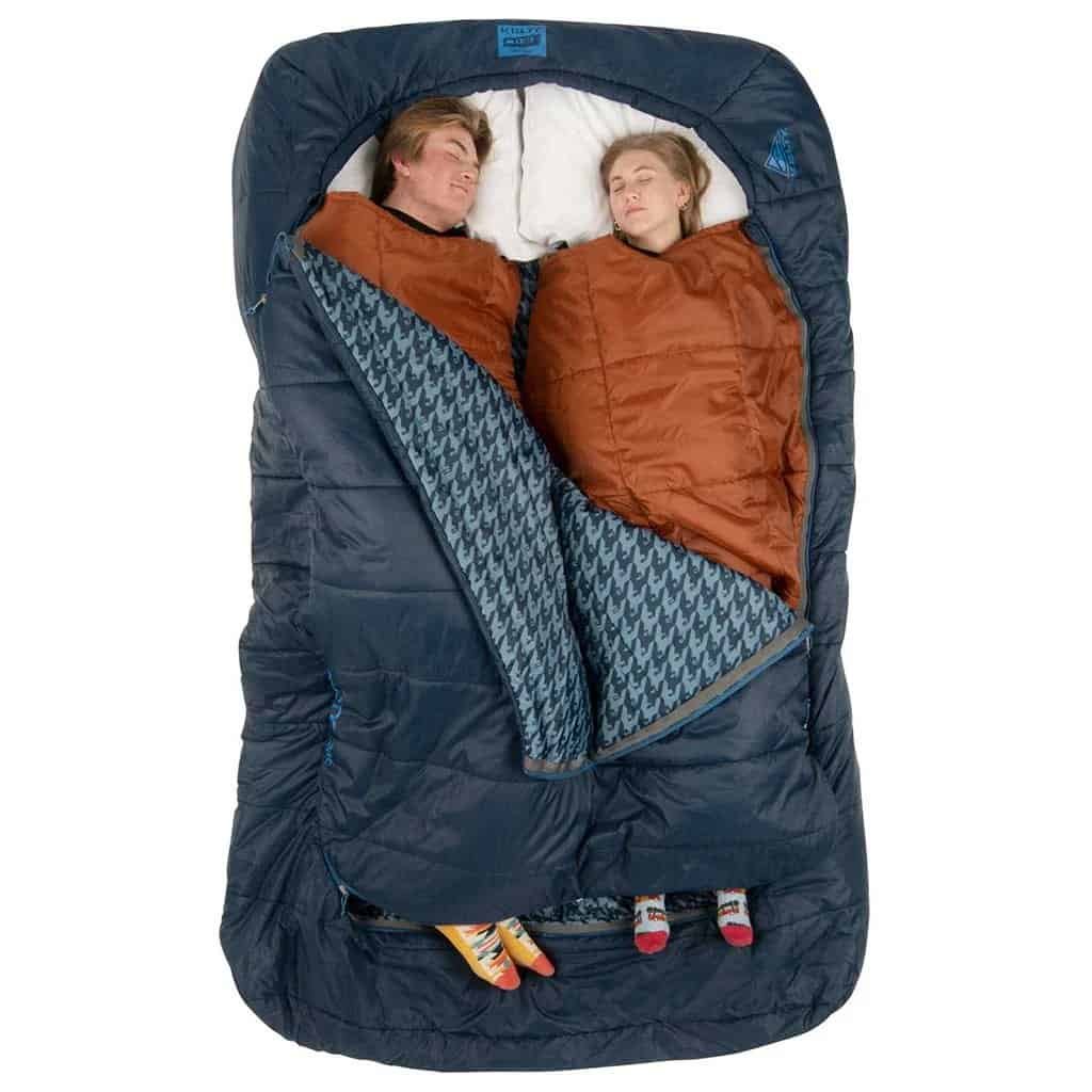 comfortable double hooded sleeping bag