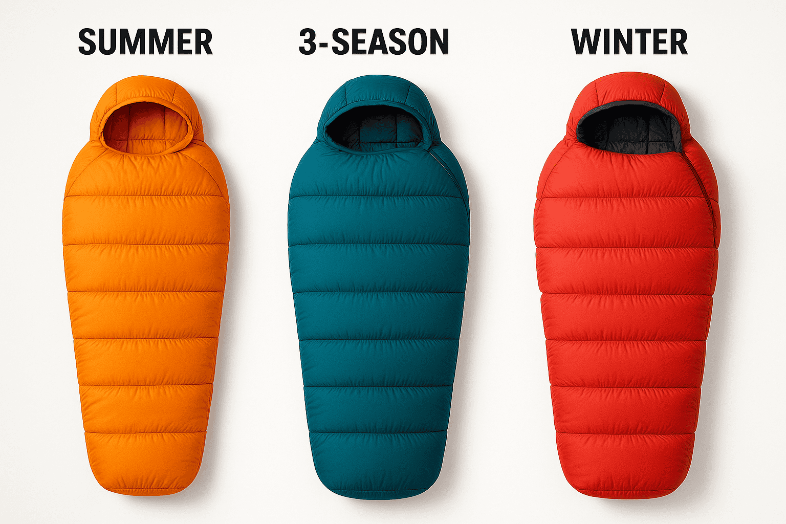 summer 3 season and winter sleeping bags