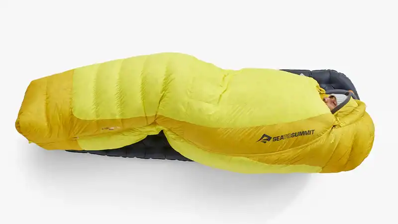 Inflatable Tent Modular Extensions: 3 Layouts for 2026 23 Yellow Sea to Summit sleeping bag for outdoor camping and hiking.